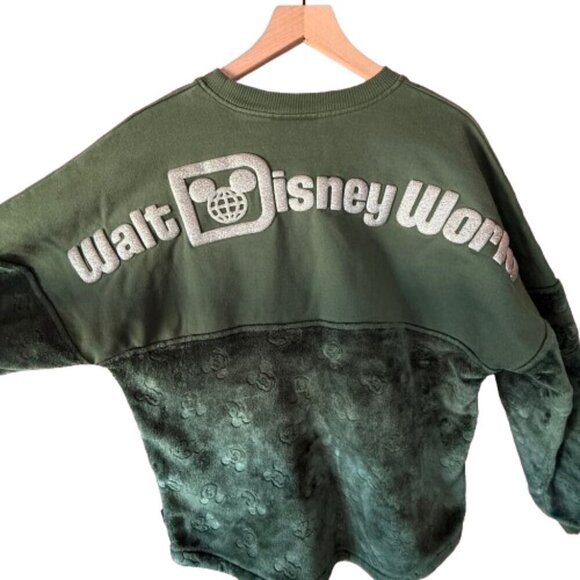Disney Tops - Women's M Disney Spirit Jersey Green Mickey Mouse Crewneck Sweatshirt